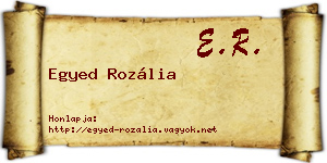 Egyed Rozália névjegykártya